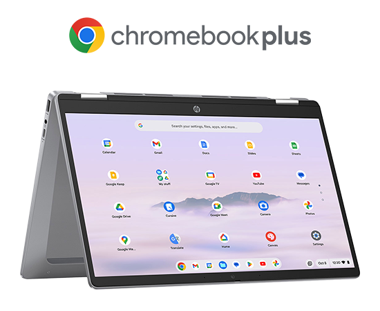 HP Chromebook Plus 14-inch 2-in-1 FHD Laptop with Google AI and Intel Core i3 Processor