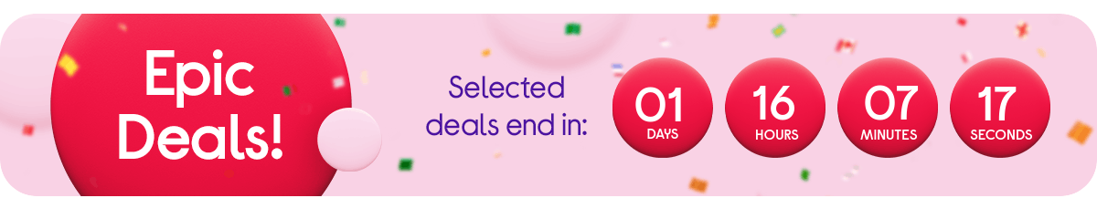 Epic Deals! Get up to 40% off 100s of deals.