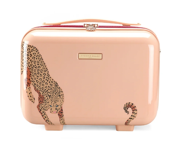 Vanity Case - Vintage Pink With Cheetah
