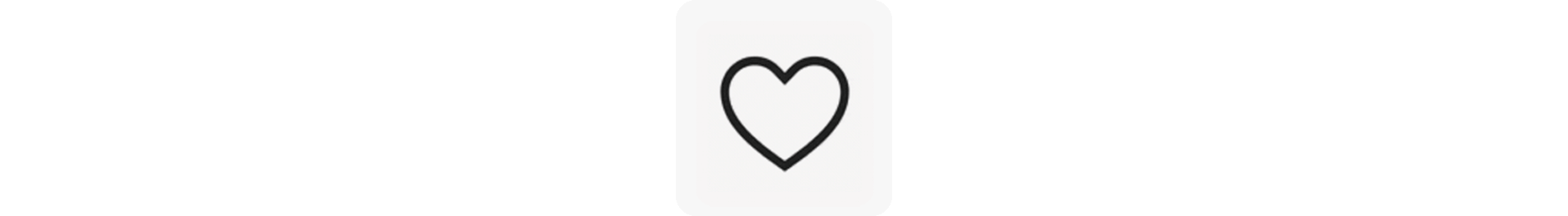 An outline of a heart icon pulses and becomes pink.
