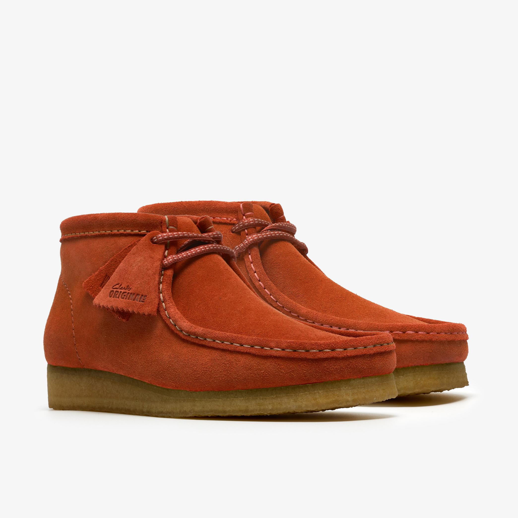 Shop Wallabee Boot Orange Suede