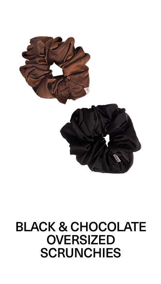 Black & Chocolate Oversized Scrunchies