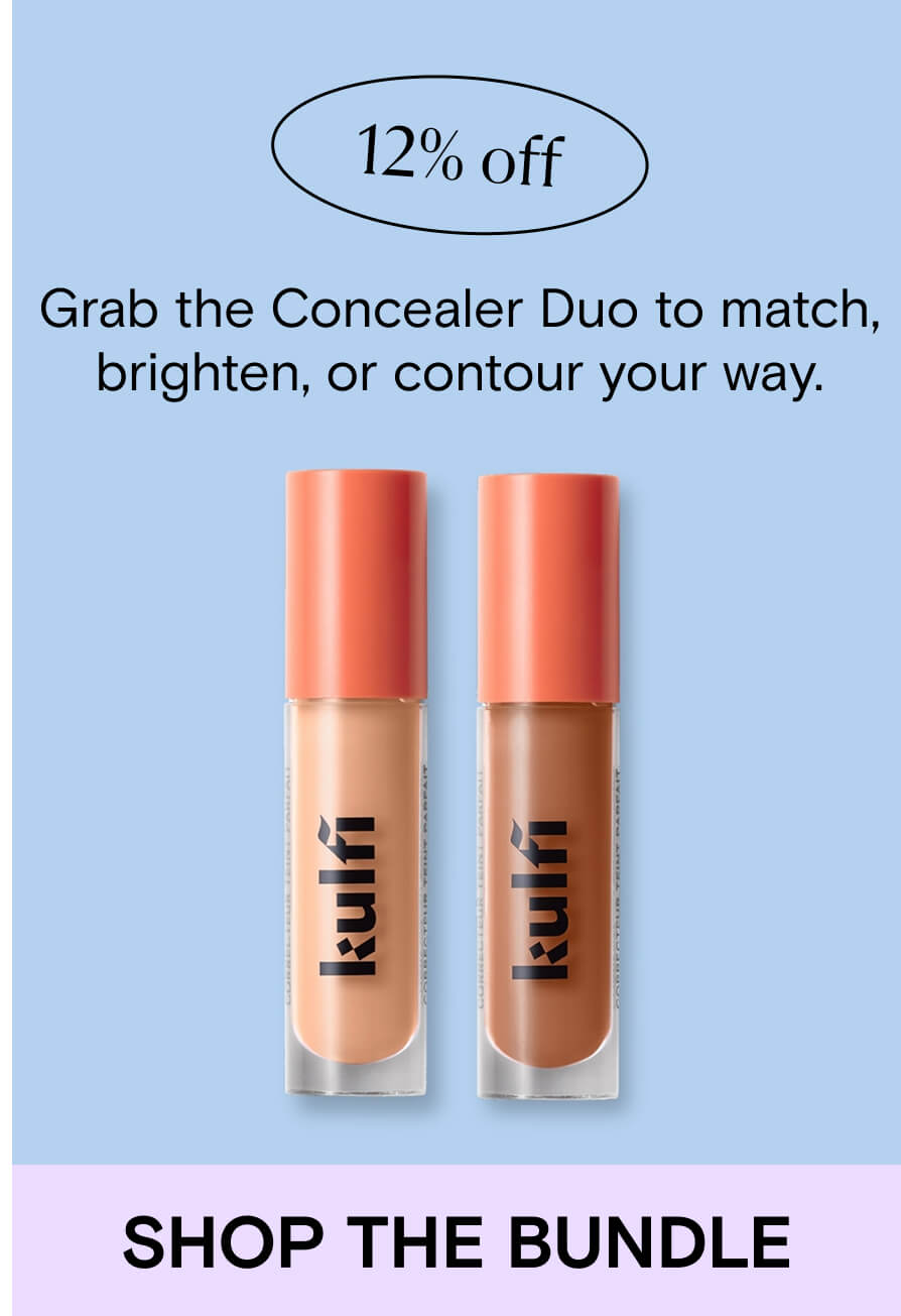 Grab the Concealer Duo to match, brighten, or contour your way.