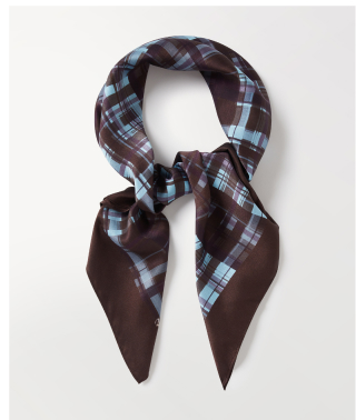 Silk Check Printed Scarf