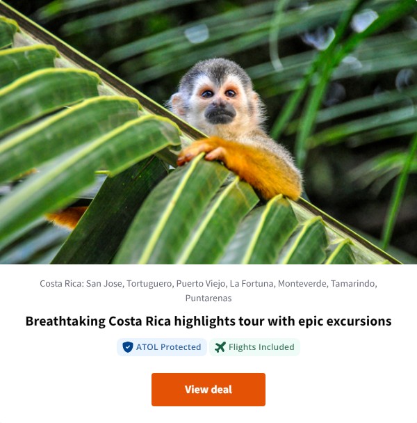 Breathtaking Costa Rica highlights tour with epic excursions