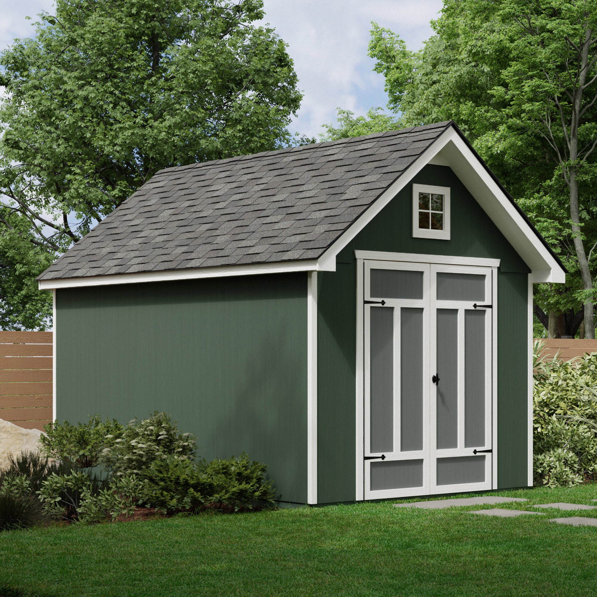Yardline Stonefield Wood Storage Shed, Do-it-Yourself Assembly