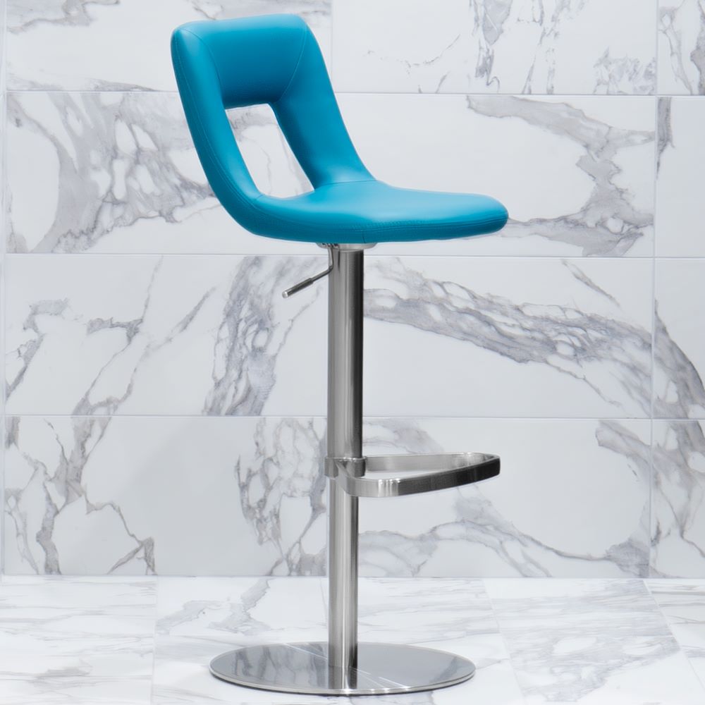 Jazz Bar Stool - Round Flat Base - Teal