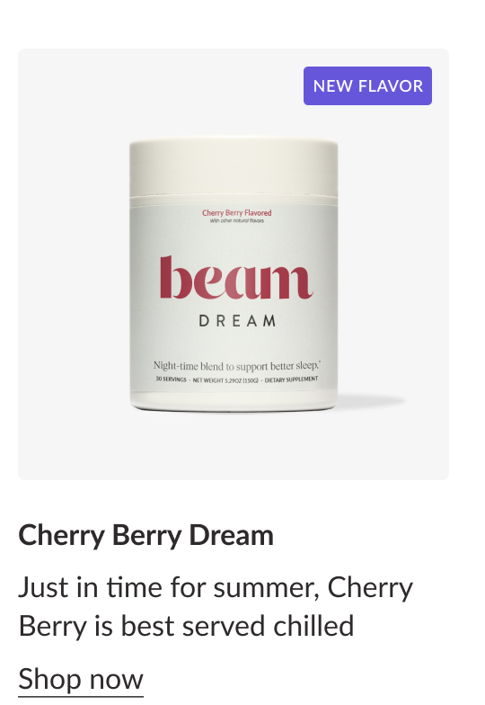 [New Flavor] Cherry Berry Dream | Just in time for summer, Cherry Berry is best served chilled. Shop Now