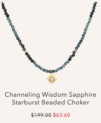 Channeling Wisdom Sapphire Starburst Beaded Choker
