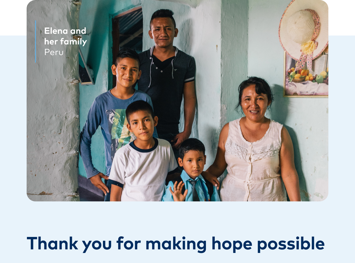 Thank you for making hope possible