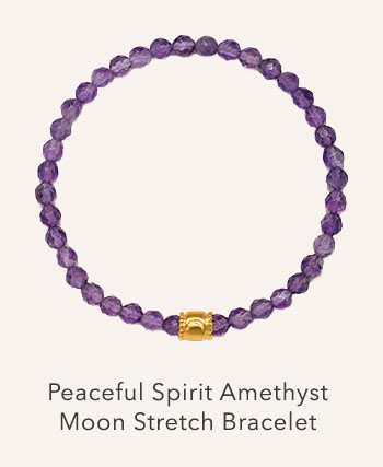 Peaceful Spirit Amethyst Moon Stretch Bracelet