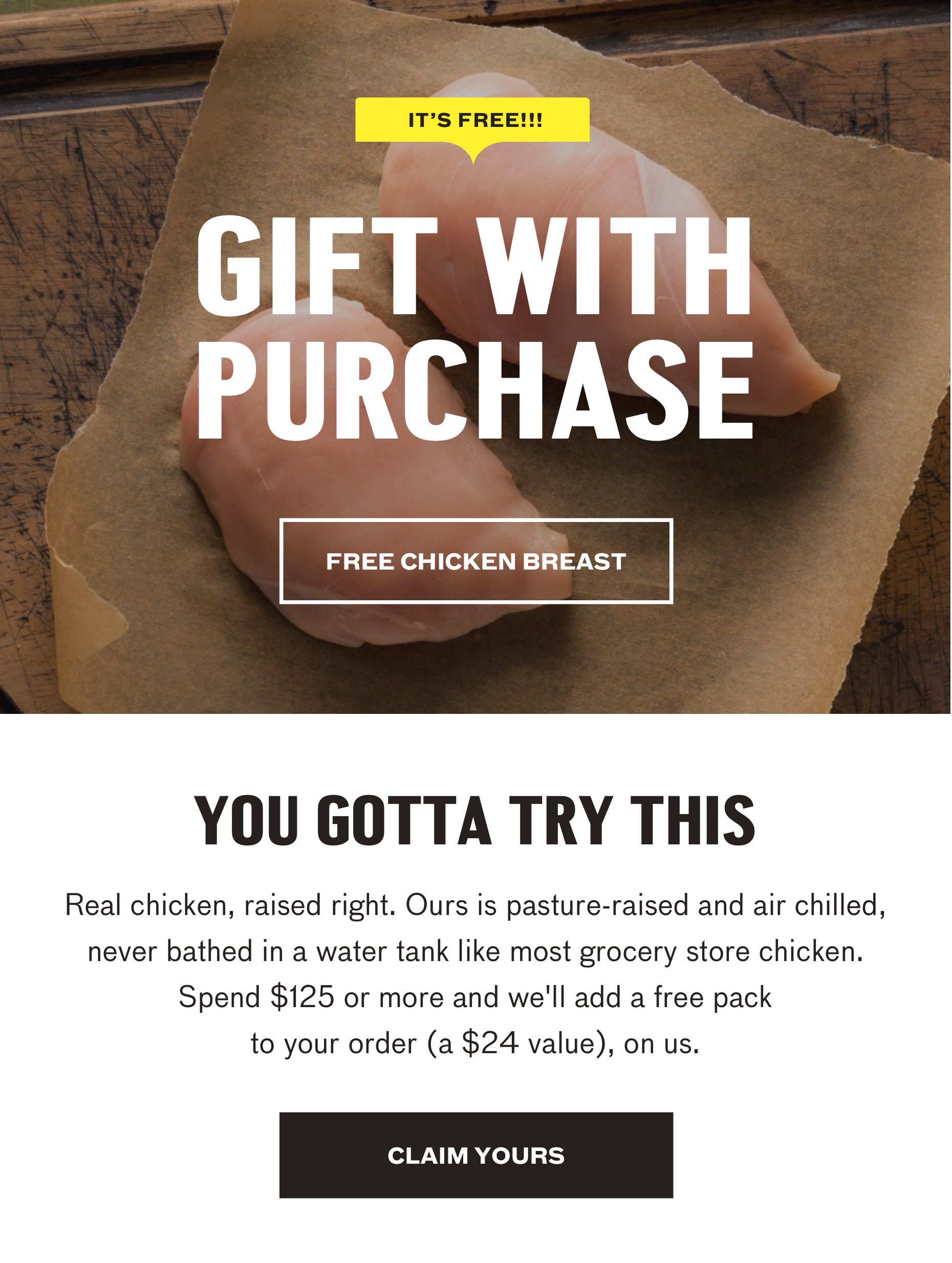 Free Pasture-raised Boneless Skinless Chicken Breast
