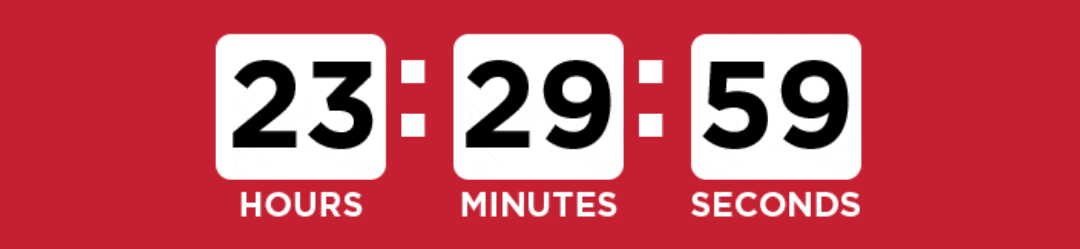 GIF of countdown timer.