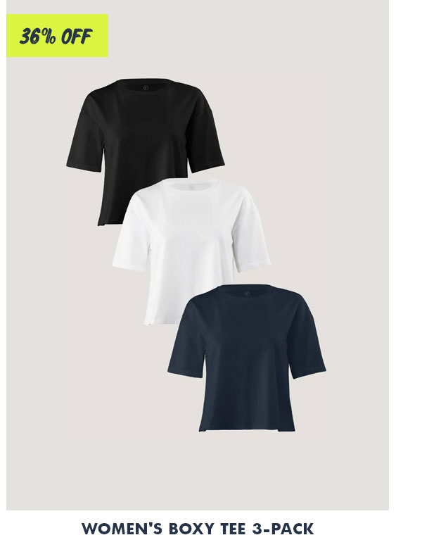Women's boxy tee 3-pack