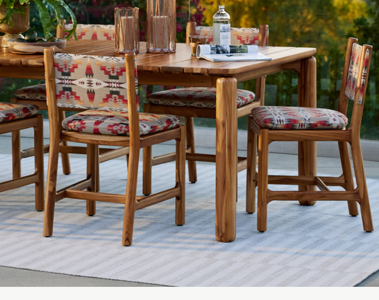 Outdoor Avon Dining Chair and Dillon Dining Table