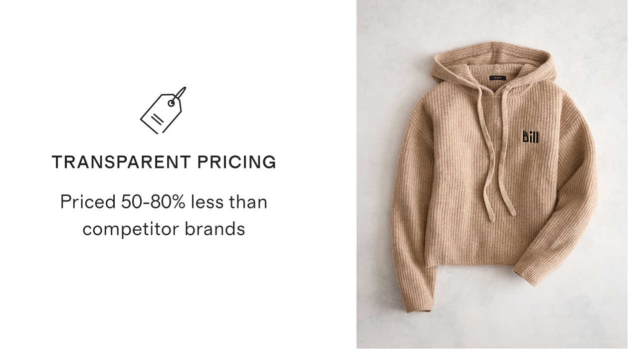 transparent PRICING
