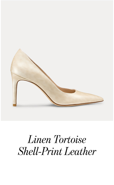 Linen Tortoise Shell-Print Leather