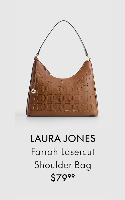 LAURA JONES Farrah Lasercut Shoulder Bag