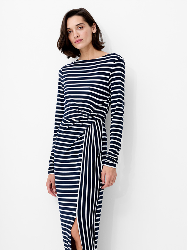 Kyra Jersey Striped Midaxi Dress