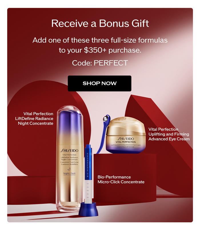 Add one of these three full-size formulas to your $350+ purchase