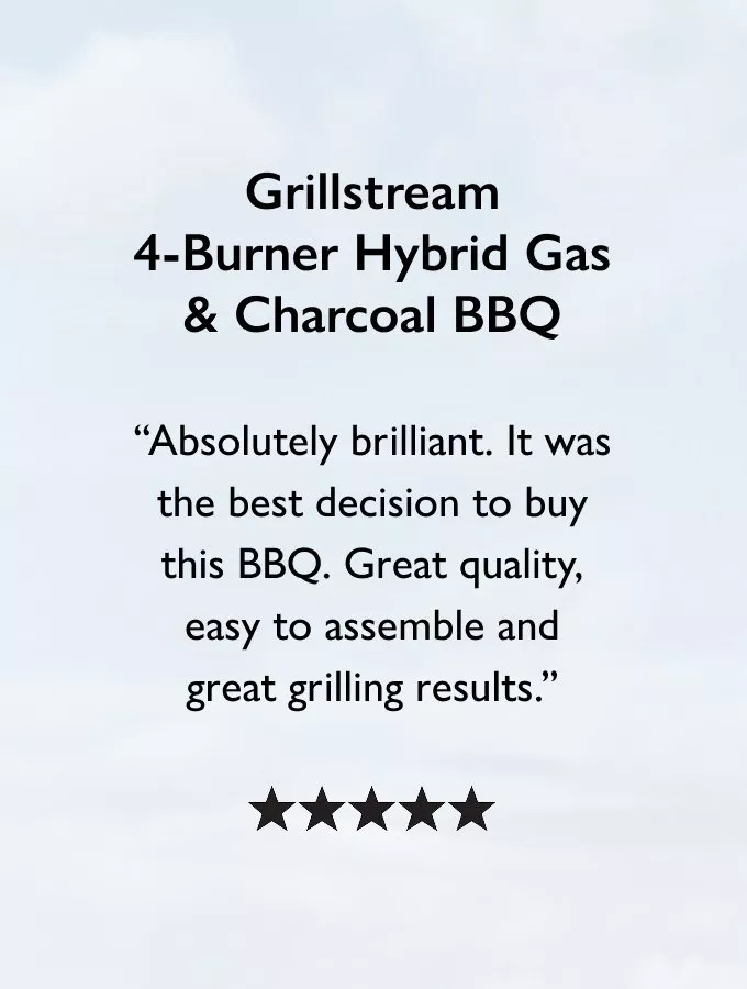 Grillstream 4-Burner Hybrid Gas & Charcoal BBQ, £440