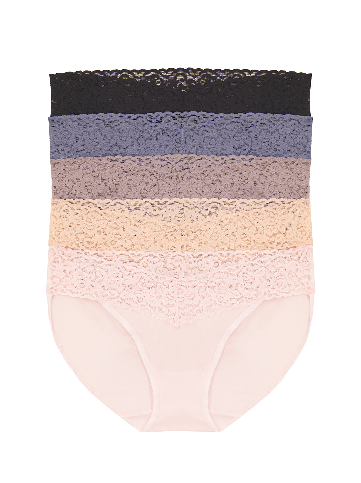 Image of Lace Top Bikini Underwear 5-Pack