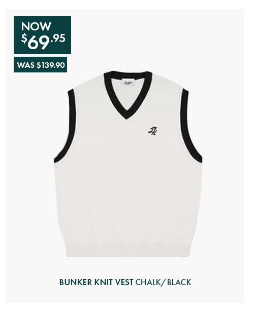 BUNKER KNIT VEST CHALK/BLACK
