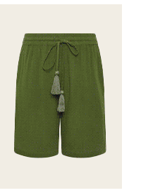 M&Co Khaki Green Crinkle Shorts
