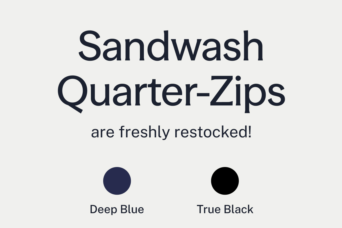 Sandwash Quarter-Zips