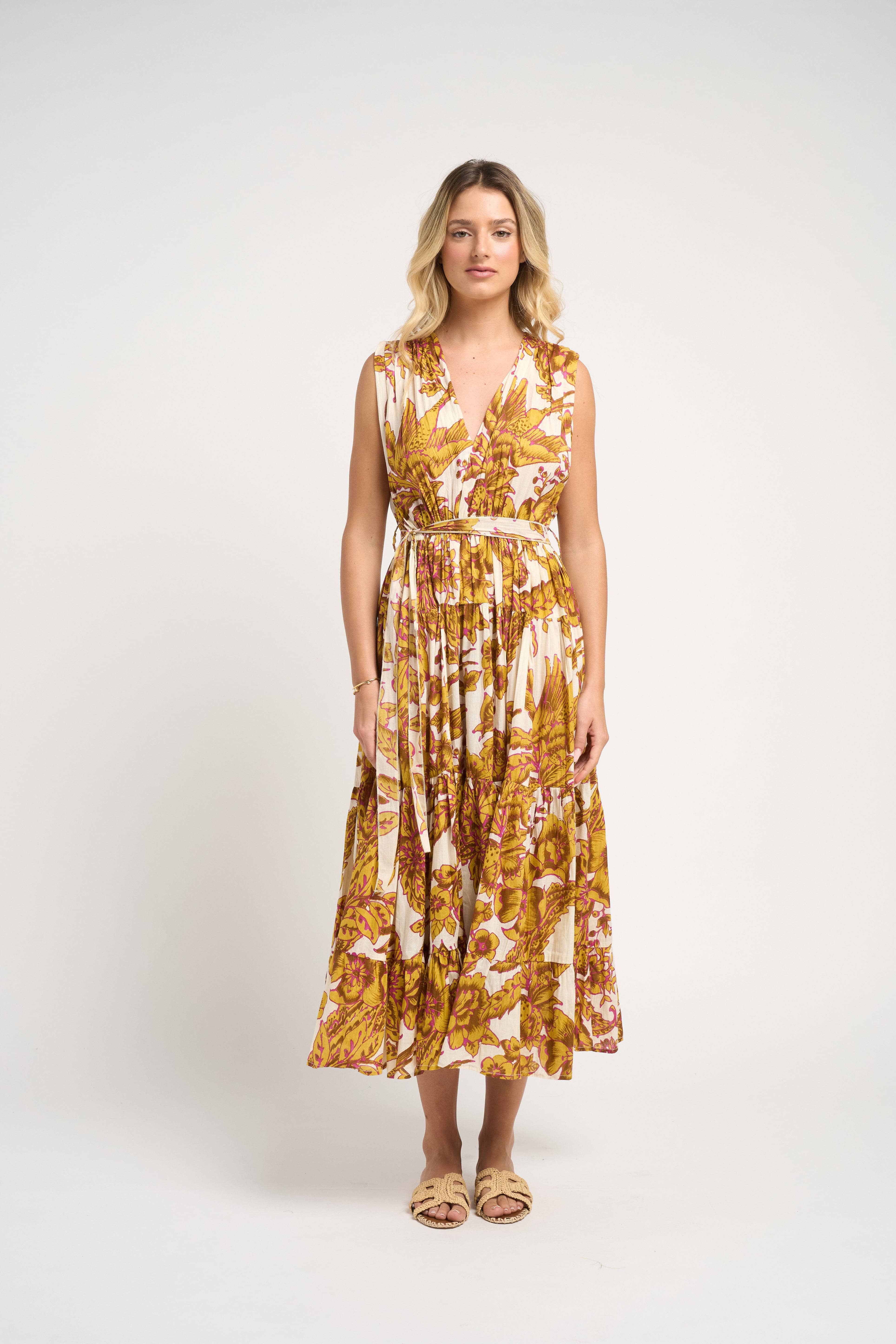 Image of Emilia Dress Off Mustard