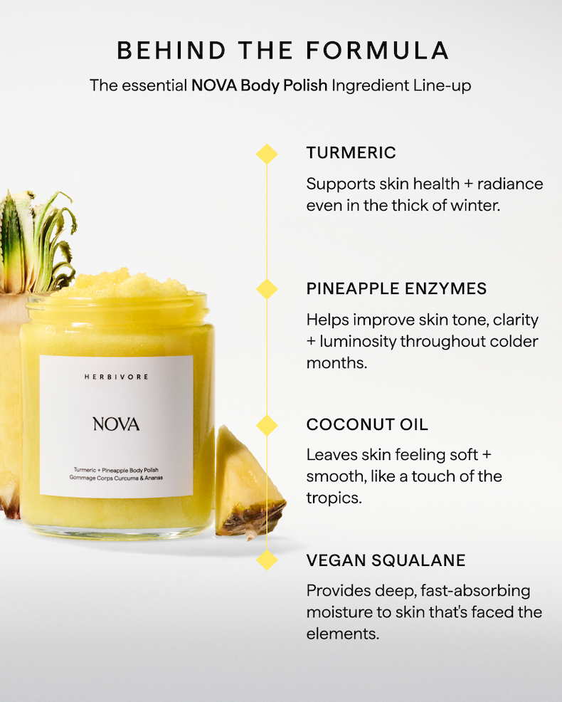 Behind the formula: The essential NOVA Body Polish Ingredient Line-up