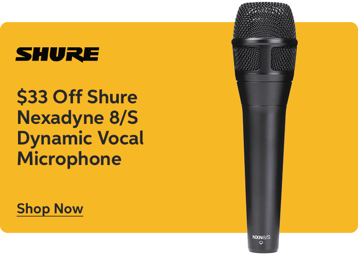 $33 Off Shure Nexadyne 8/S Dynamic Vocal Microphone