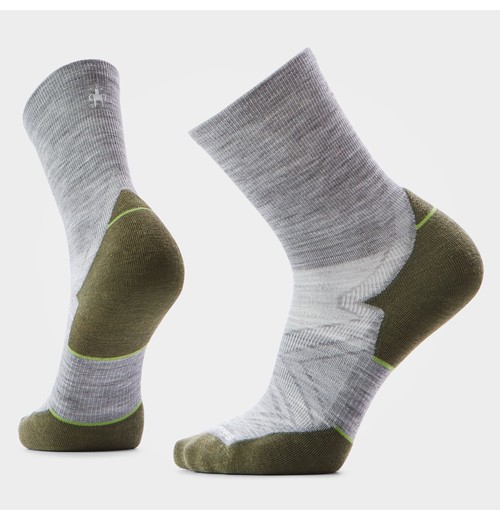 Run Mid Crew Socks-Light Gray / L