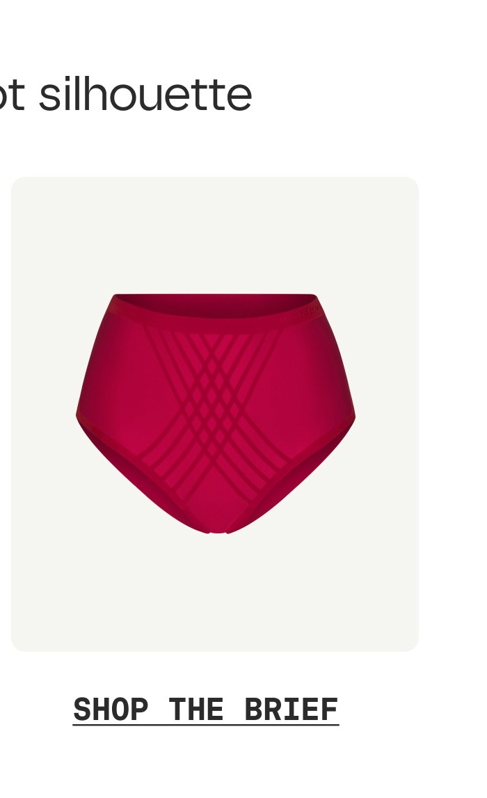 For a red hot silhouette | NEW COLOR | SHOP THE BRA | SHOP THE BRIEF