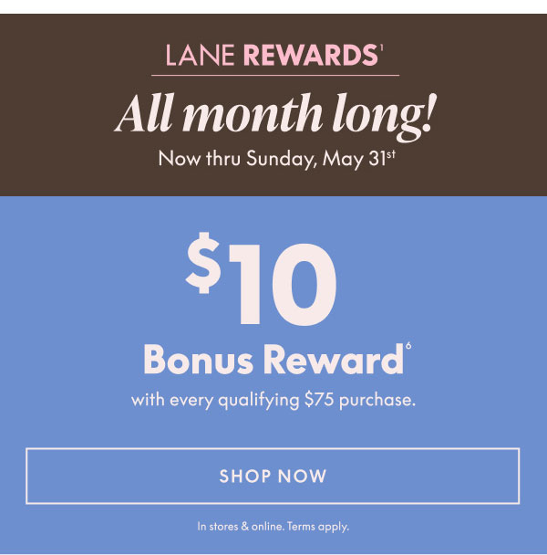 $10 Bonus Reward with a qualifying $75 purchase