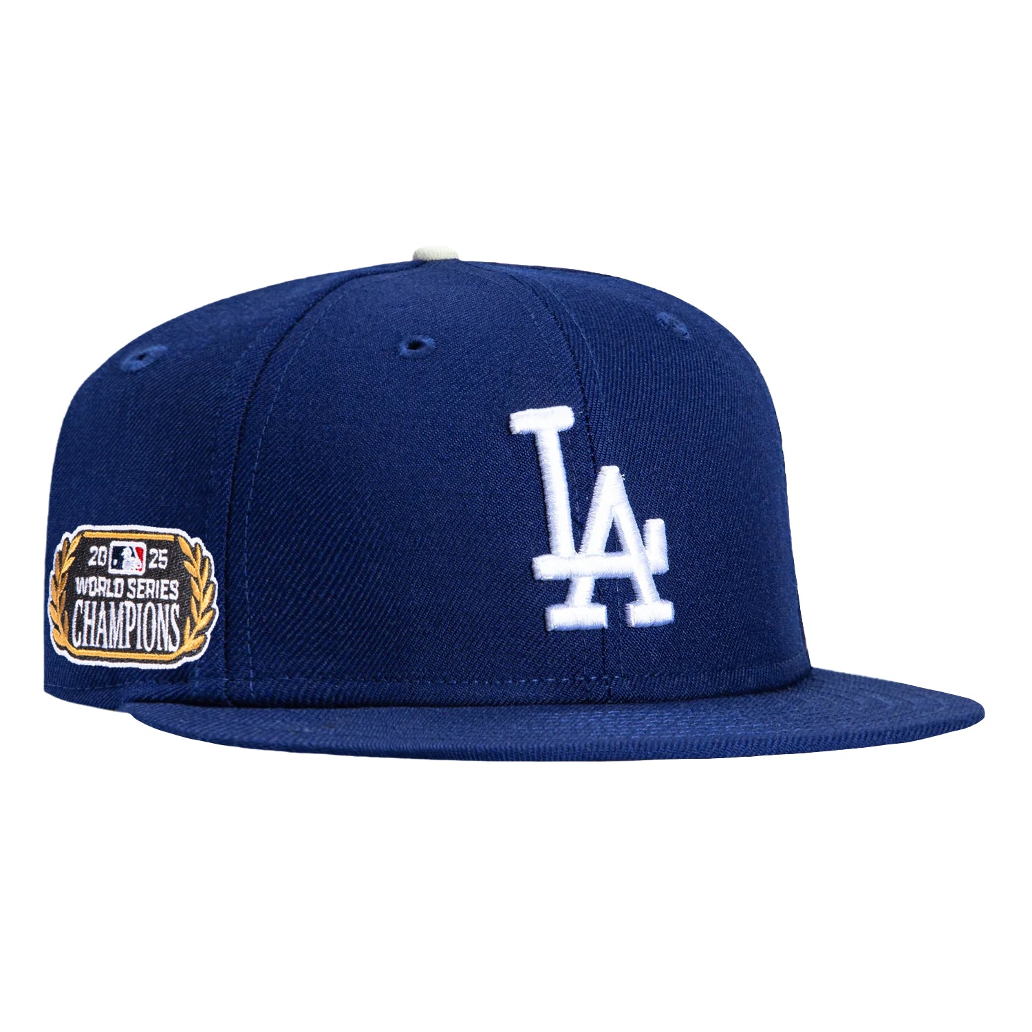Image of New Era 59Fifty Los Angeles Dodgers 2025 World Series Champions Patch Game Hat - Royal
