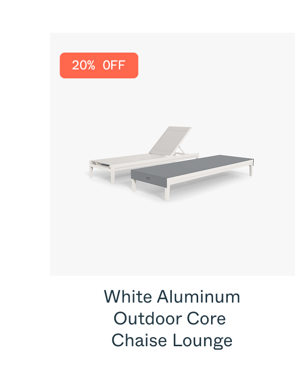 White Aluminum Outdoor Core Chaise Lounge