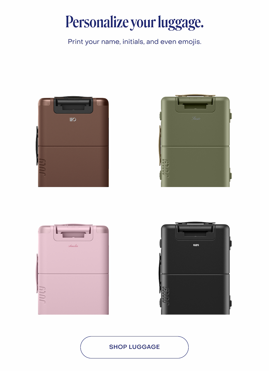 Personalise your luggage. 