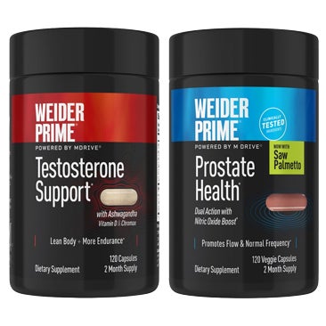 Weider Prime Testosterone Support OR Prime Prostate Health with Saw Palmetto