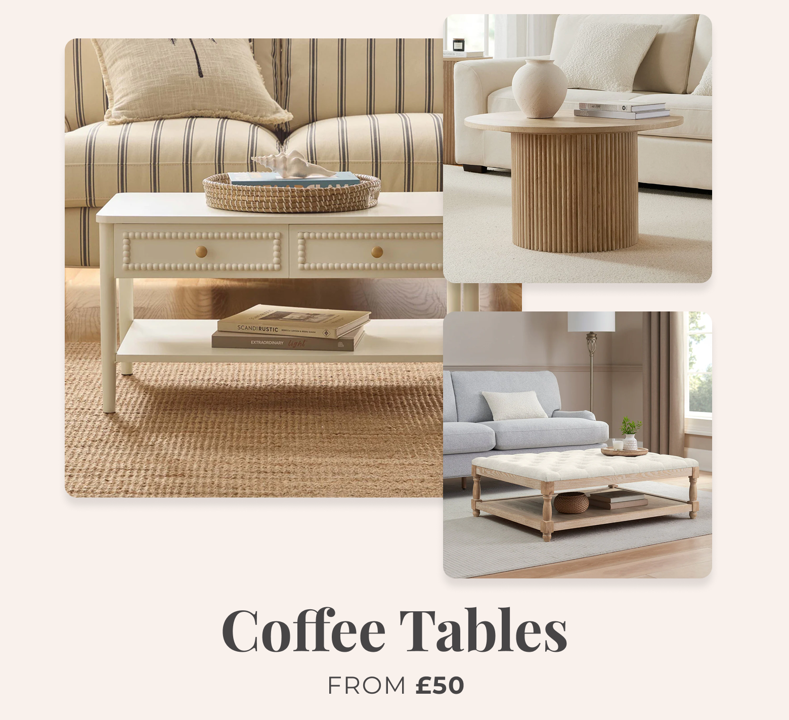 Coffee tables from £50