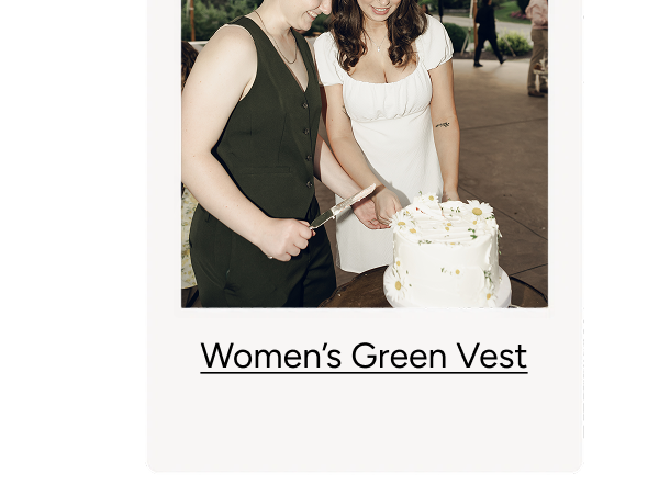 Women's Olive Green Vest, $99