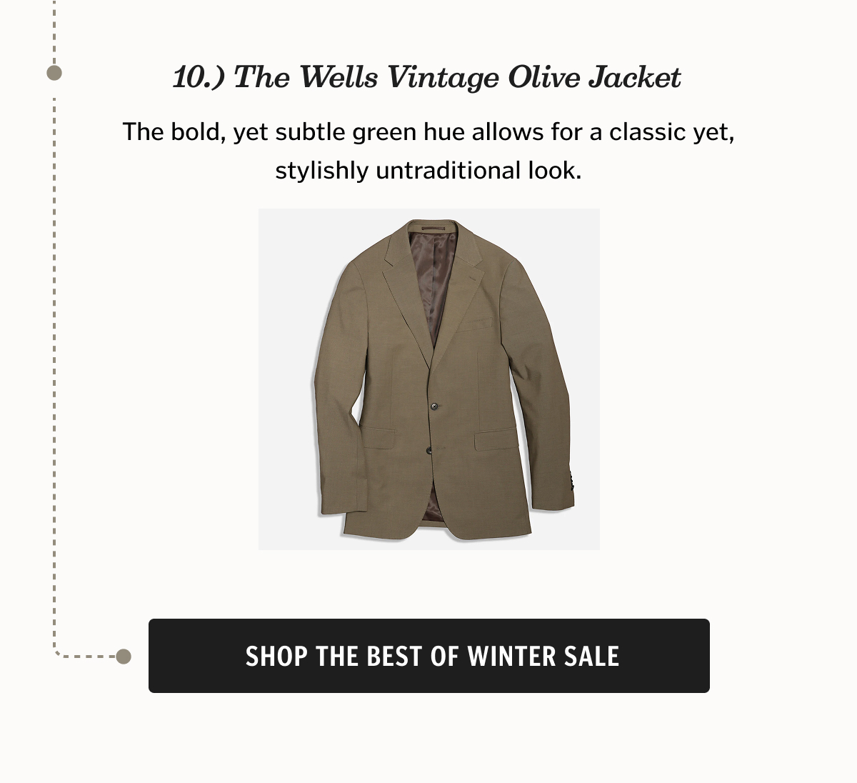 The Wells Vintage Olive Jacket