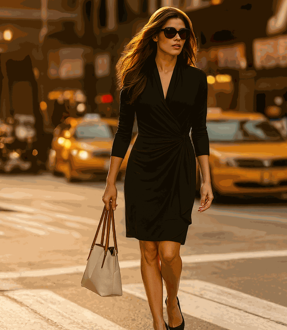 Image of Cascade Wrap Dress