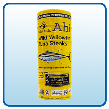 Safe Catch Ahi Wild Yellowfin Tuna Steaks, 6-Count, 5 oz cans