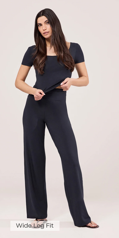 LIGHTWEIGHT WIDE LEGS VINTAGE NAVY