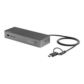 StarTech.com Dual Monitor 4K Hybrid Universal USB-C & USB-A Laptop Docking Station with 100W Power Delivery