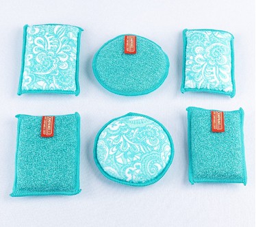 CAMPANELLI Microfiber & Diamondfiber Washable 6 pc Sponge Set