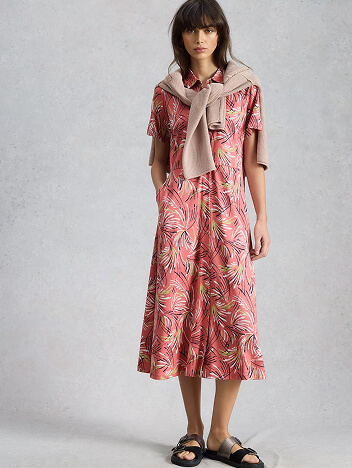 Shop Rua Collared Short Sleeve Shirt Dress