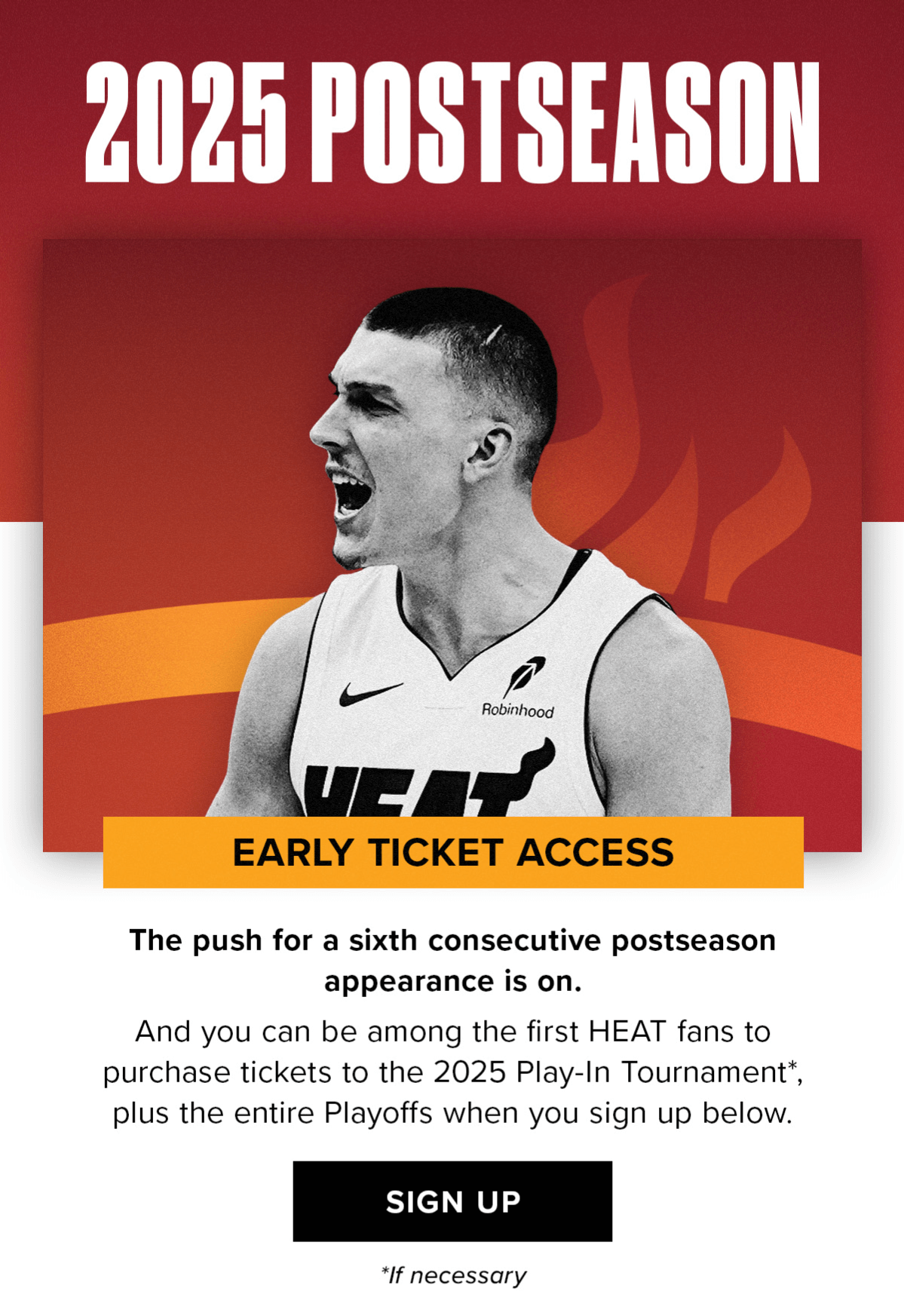 Early Ticket Access | Postseason | Sign Up