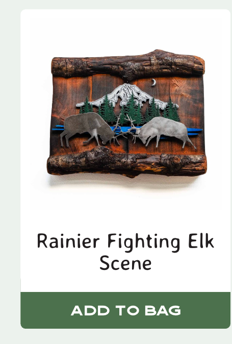 Rainier Fighting Elk Scene